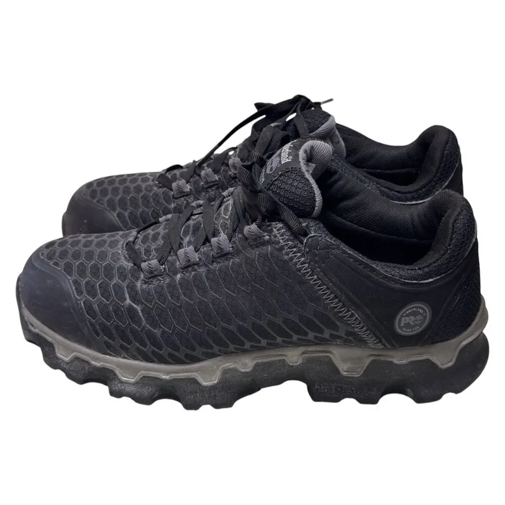 Timberland PRO A1B6U Powertrain Sport Mens 7.5M Alloy Toe Work Shoes Black